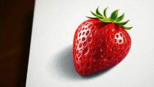 Strawberry Drawing Realistic