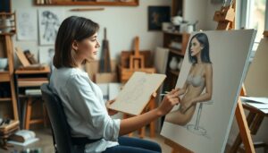 Female Sitting Drawing References