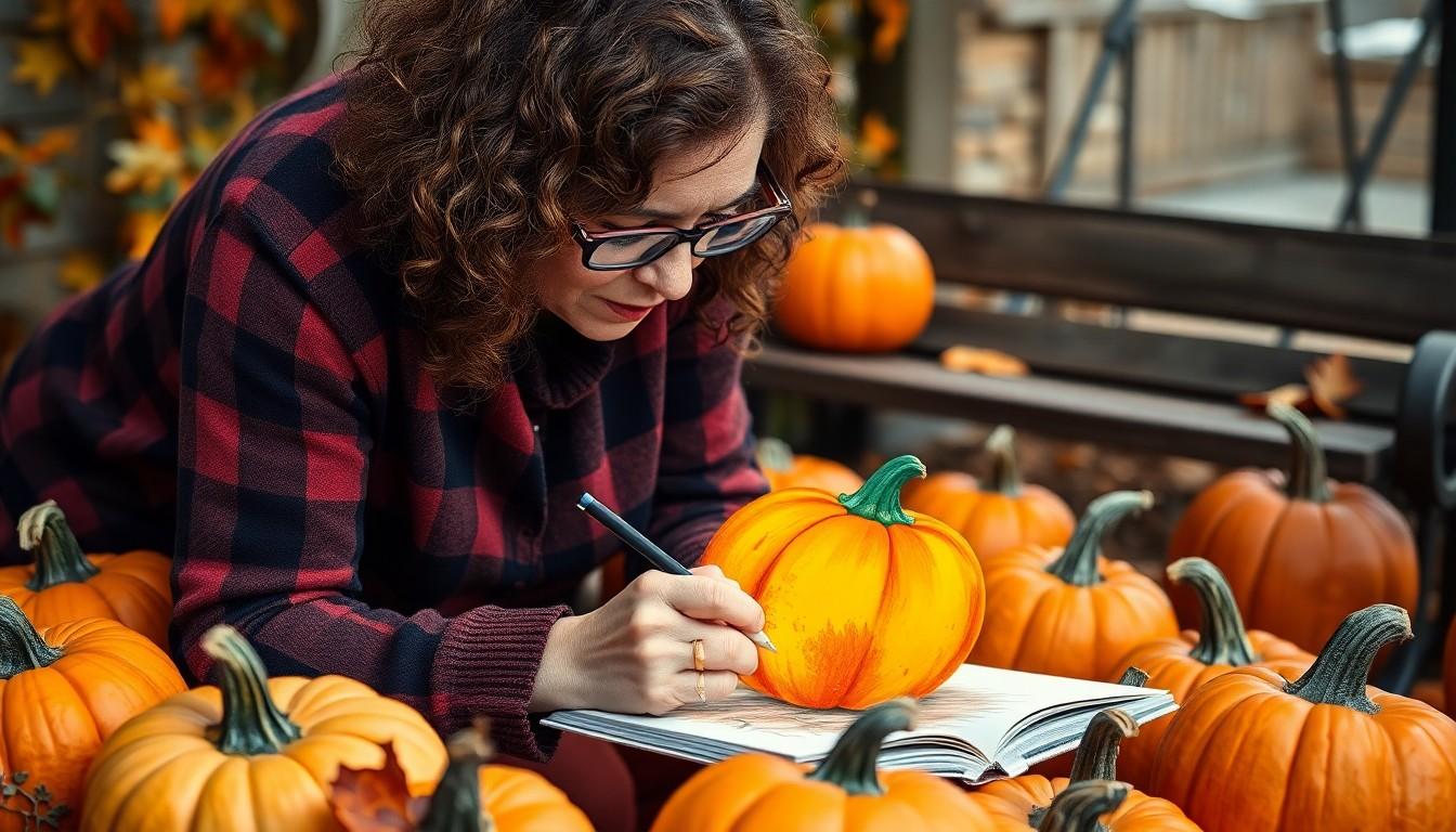 Pumpkin Drawing Simple